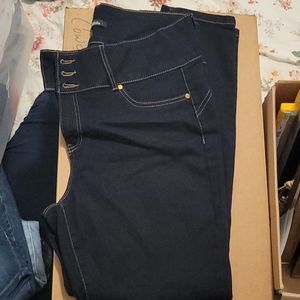 d. Jeans, dark wash, non distressed